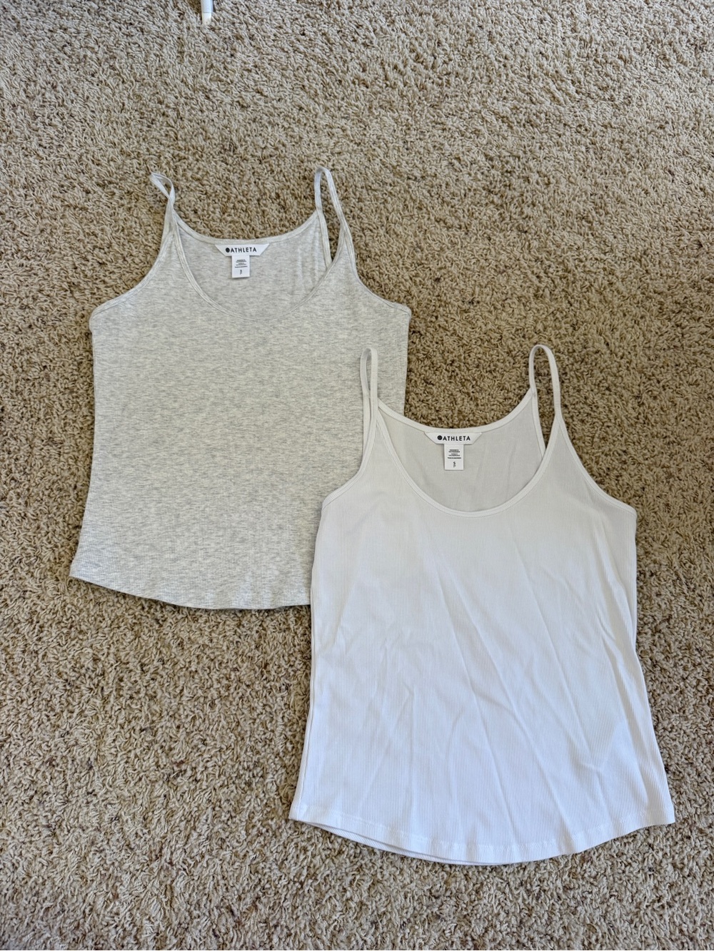 Athleta Women's Tank Set - Heather Gray & White